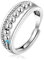 EUDORA Harmony Ball Anxiety Fidget Ring Anti Stress Ringe für Damen S925 Sterling Silber, Spinner Ring Angstring Relief Einstellbare Spinner Ringe Schmuck, Geschenk für Frauen Damen