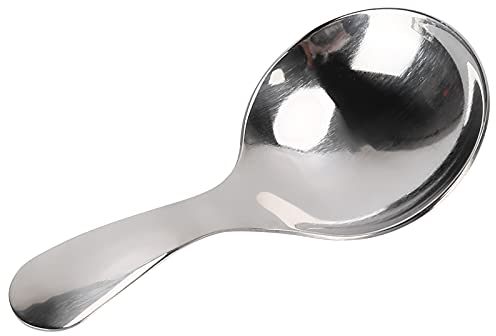 OKJHFD Stainless Steel Coffee Scoop for Ground Coffee Beans Short Handle Tablespoon Measuring Spoon for Loose Tea Sugar Canisters Peanut Butter Oil Baking Salad Dressing Kitchen Tools