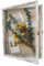 GraduationMall Vitrine mit Rahmen aus Leinen, 33 x 40 cm, Weiß, für Hochzeiten, Erinnerungsstücke, Blumenstrauß, Medaillen, Fotos, Erinnerungsbox für Andenken