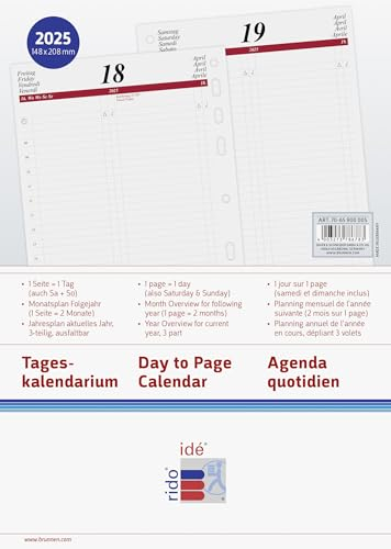 rido/idé Tageskalendarium Timing 1 2025 | A5