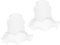 Tulip Bell Shape Vintage Frosted & Clear Glass Lamp Shade Replacement 2pcs