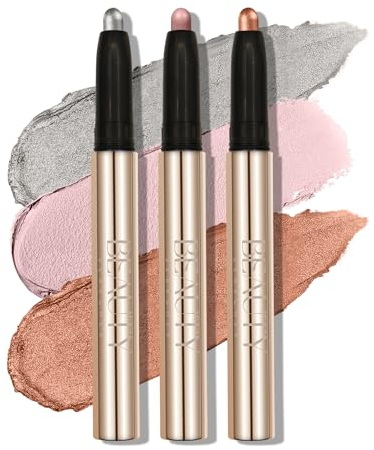 3PCS Lidschatten-Stift-Set, Mehrfarbiger Wasserdichter Cremiger Langanhaltender Augen-Makeup, Natürliche & Schimmernde Farbtöne Konturen-Stift, Frauen-Make-up-Set (#C)