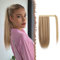 FESHFEN Pferdeschwanz Extensions Glatt Lang Pferdeschwanz Verlängerung Haarteil Zopf Clip in Ponytail Extension Synthetik Haare Extensions Zopf Haarverlängerung für Damen, 40 cm Braun gemischt Blond