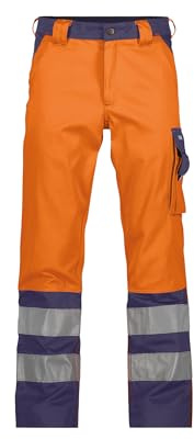 DASSY® Lancaster Warnschutzhose - Größe 52 - NEONORANGE/DUNKELBLAU