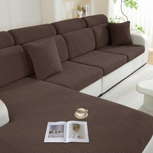 Ystyle Sofa Sitzkissenbezug Stretch, elastischer Kissenbezug, Universal Sitzkissenbezug, Couch Überzug (Kamel, 2 Sitzer)