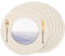 Banchif Tischsets Rund, Tischsets Abwaschbar 6er Set Platzdeckchen PVC Rund rutschfest Platzsets Abwischbar Gewebte Vinyl Platzsets Durchmesser 38 cm, Beige