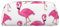 GZYL Trousse à crayons en cuir avec imprimé flamant rose, doré, Taille unique, Pochette à monnaie