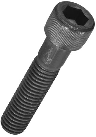 Kozelo 5Pcs Vis à Tête Cylindrique à Six Pans Creux - [M12-1,75 x 55mm] Acier Allié Filetage Complet Noir Oxyde Grade 12,9 Vis Hexagonale Interne pour Imprimante 3D Mobilier, Noir