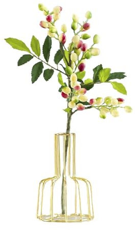 Künstliche Beeren Deko 40cm Gefälschte Beerenzweig DIY Handwerk Rote Stechpalmen Dekoration Künstlich Beerenstiele Blumen Dekorative Beeren Zweige mit Beeren für Hochzeit Weihnachtdeko Heimdeko (A)