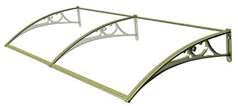 SnamicE Door Canopy Porch ShelterDIY Window Awning Canopy Front/Back Door Porch Canopy Rain Protector - Transparent,-80cmx200cm