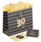 Sumerk 1 Stück 13 Geschenktüte 30 Geburtstag Mann 30th Birthday Gift Bag with Tissue Paper Birthday Greeting Cards Stickers Paper Gift Bags for Women Men Girls