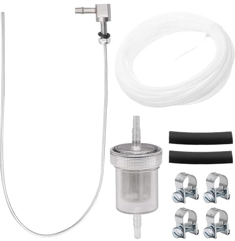 Udbrud Kraftstoff Standrohr set, Tankentnehmer mit 1 Ölfilter 1 Kraftstoffleitung 2 Verbindungsrohr 4 Schlauchschelle Standheizung Tank Kit für Eberspacher Webasto Heizsysteme Heizöl