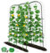 SUNYRISY Gurkenspalier für Garten, 180,3 x 180,3 cm, Rankgitter für Kletterpflanzen, Outdoor, Gartenbogen, Rankgitter für Tomaten, Trauben, Gemüse, Blumen, Früchte, Ranke mit Nylon-Netz