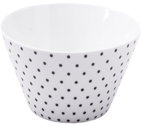 Ensaladera Madera Cuenco De Cerámica Triangular Con Rombos Y Puntos Geométricos, En Blanco Y Negro, Creativo, For Arroz, Ensaladera, Postre Ensaladera Portatil(Q)