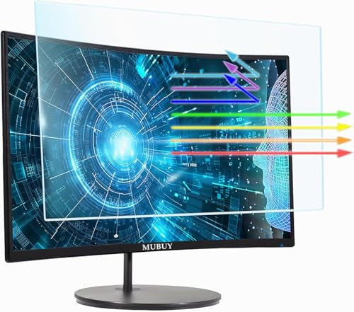Anti-Blaulicht-Displayschutzfolie für Dell/HP/Acer/ViewSonic/ASUS/Aoc/Samsung/Sceptre/LG Diagonal 22 Zoll 16:10 Standard/Curved Monitor & Touchscreen, Schutzaugen (47,5 cm x 11,7 Zoll), 55,9 cm (22