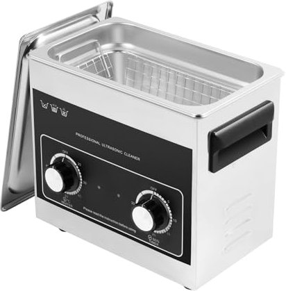 3.2L Ultrasonic Jewellery Cleaner, 120W Ultrasound Cleaner with Removable Cleaning Basket, Deep Cleaning with Heater and Timer, for Glass Watch Dentures