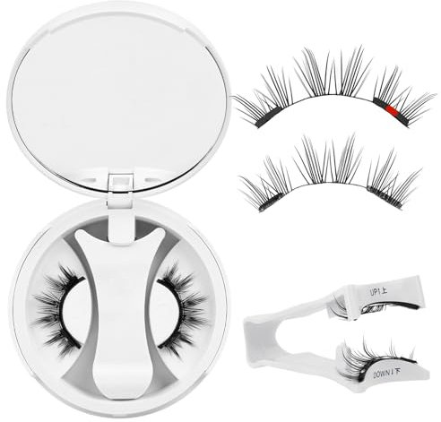 QUEWEL Magnetic-Eyelashes with Applicator, 1 Pair Upgrade Magnetic-Lashes No Glue or Eyeliner Needed, Reusable Eyelashes Magnetic Easy to Wear and Remove (Magnetic Lashes Style NZ-I)