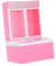 Abaodam Mueble De Helados De Simulación. Miniatura Nevera Modelo Diminuto Pretender Muñeca Mini Refrigerador Simulado Juguete Mostrar Refrigerator Muebles Jugar Hielo Rosa El Plastico