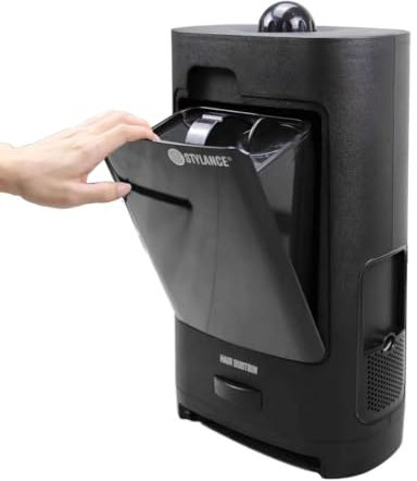 Elitzia Balayeuse de cheveux professionnelle à induction infrarouge automatique Aspirateur barbier Pratique Puissant Nettoyage des poils d'animaux 1400 W Capacité 2,7 L Utilisation flexible ETD01ABK