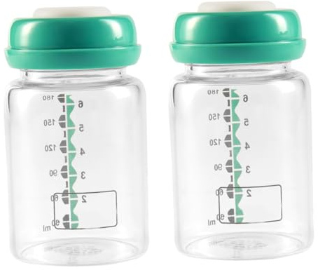 HIAKDOFT Tragbare Stillflaschen Aus Glas Für Mütter Unterwegs 2 Stück Große Weitmaul Flaschen Mit Anti Flatulenz System Frei Leicht Zu Reinigen