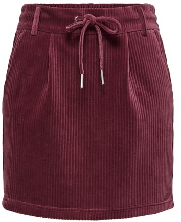 ONLY Damen Rock Rot X_S | Casual, Bei max. 30 grad im schongang waschen