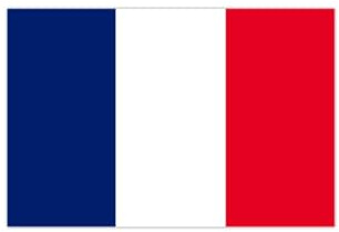 Lot de 4 Stickers autocollants drapeau français France bleu blanc rouge 6 cm matière vinyle plastique souple étanche pour voiture ou toute décoration & évènement