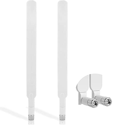 Andven 4G LTE Antenna SMA, Gadget Rete Mista Ripetitore di Segnale 10dBi gsm Amplificatore Modem Adattatore di Rete con Portata dell'antenna Cavo SMA connettore Femmina per Hotspot (2 Pack)