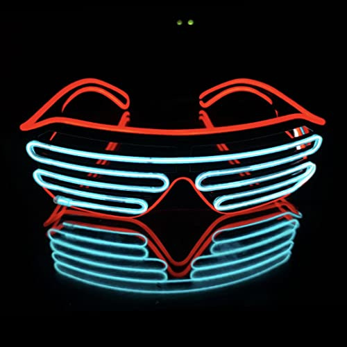SOUTHSKY Neon Brille 2 Farben 3 Modi Brillen LED Sonnenbrille Für Neujahr Geburtstag Geschenk Club Bar Kostüm Party