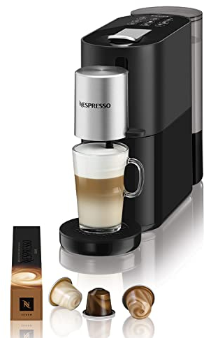 Krups Nespresso Macchina per caffè espresso, Macchina per capsule di caffè, Espresso Style Barista, Schiumatore per il latte, Made in France YY4355FD, 1 litro
