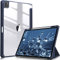 FINTIE Hybrid Hülle für iPad Pro 12.9 2022 (6. Generation)/ iPad Pro 12.9 2021/2020/2018 mit Stifthalter - Stoßfeste Schutzhülle mit transparenter Hartschale auf der Rückseite, Marineblau