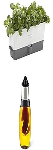 Cole & Mason H105349 Burwell Self-Watering Potted Herb Saver / H103069 Bristol Duo Oil & Vinegar Pourer | Bundle | 2 Year Guarantee