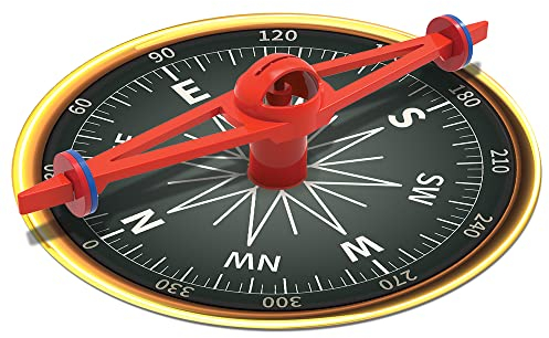 4M KidzLabs - Riesen Magnet Kompass - Wissenschaftliches Experimentierset für Kinder - Entdecke die Magnetische Kraft der Erde - Perfekt für Projekte und Spielspaß