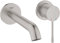 GROHE 2-Loch-Waschtischbatterie Essence 29192_1, Wandmontage, Fertigmontageset für 23 571, Stichmaß 110 mm, Ausladung 183 mm, Professional Edition, supersteel