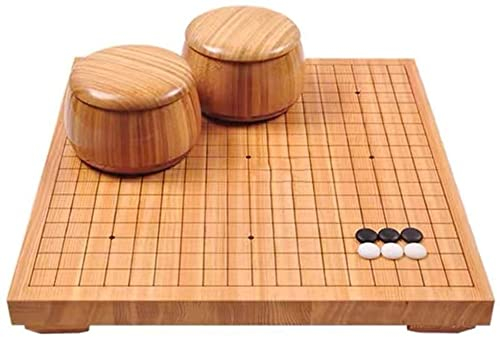 UPMSK Go Game Board Go Set Chinesisches Weiqi für Zwei Spieler Strategie-Brettspiel 19 X 19 Go Set inklusive Schalen