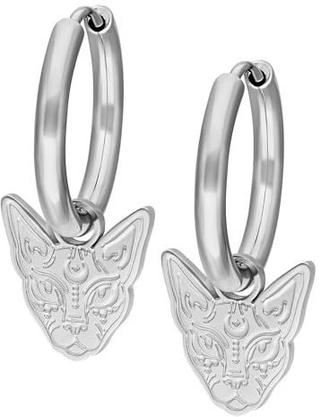 Wildcat Ohrringe - Little Sphynx Hoops | Chirurgenstahl 316L - hautverträglich, langlebig, wasserfest