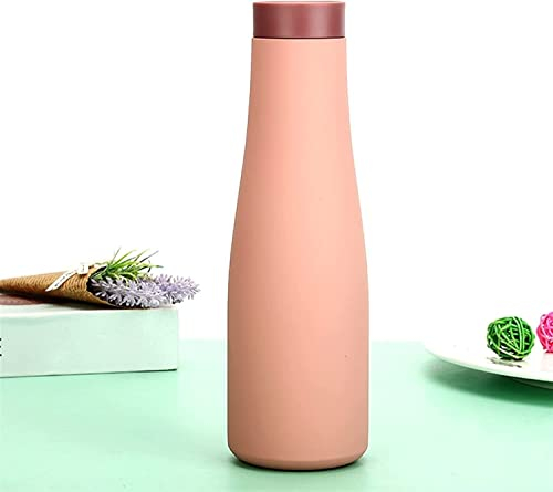 INKTUS Trinkflasche Wasserflasche 580ml Fashion 304 Edelstahl Sportflasche Tragbare Isolierflasche Outdoor Camping Und Bergsteigen Flasche Sportflasche (Blue : Pink, Size : 580ml)