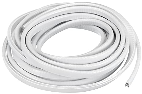 sourcing map U Channel Edge Trim, 19.7ft Length Rubber Guard Seal Strip Edge Protector Fit for 1-2.5mm Edge, (15/64 W x 25/64 H) White