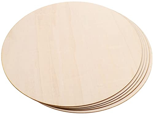 Kichvoe Cerchi Di Legno Per L'artigianato 5 Pezzi 35 Cm Tondi Di Legno Non Finiti Segni Di Vuoti Ritagli Fette Per Artigianato Fai Te Appendiabiti Per Porta Pittura A Legna