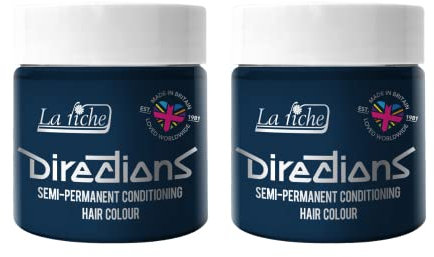 La Riche Directions Semipermanente Haarfarbe 100 ml Dose 2er-Pack (Denim Blue)