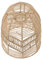 HEMOTON Lampenschirm aus Papierseil Kronleuchter schwarz woven rattan pendant lamp chandelier cover chinesische Laternen Vintage-Dekor Deckenleuchte dekor Lampenabdeckung aus Rattanimitat