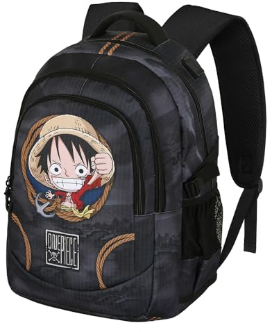One Piece Ropes-Plus Running Rucksack, Schwarz, 34 x 46 cm, Kapazität 32 L