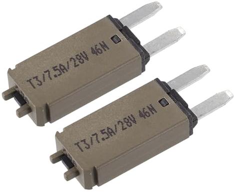 QUARKZMAN 2 Pcs E73 7.5A Disjoncteur Réarmable Manuellement Pour Voiture, Camion, Camping-Car, Automobile, Bateau