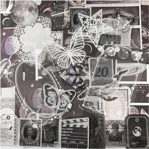 COACOM 100 adesivi decorativi, adesivi per album di ritagli, diari, adesivi in stile retrò, adesivi decorativi per quaderni
