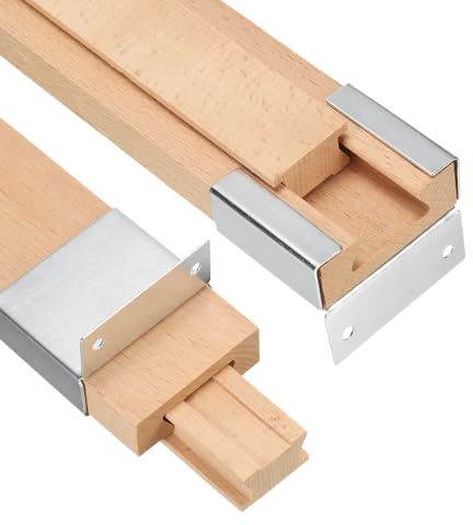 sourcing map Schubladenschienen aus Birkenholz, klassische Holz-Mittelführungsschiene, Holz-Schubladengleiter unten Schienen, Ersatz-Set, 40 cm, 2 Sets