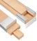 sourcing map Schubladenschienen aus Birkenholz, klassische Holz-Mittelführungsschiene, Holz-Schubladengleiter unten Schienen, Ersatz-Set, 40 cm, 2 Sets