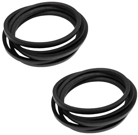 Lot de 2 courroies de pont de tondeuse 1,27 x 261,6 cm pour MTD Cub Cadet 954-04219 754-04219 pour John Deere GX20072 GY20570 LA100 LA105 LA115 LA120 LA120 LA122 5 LA13 5