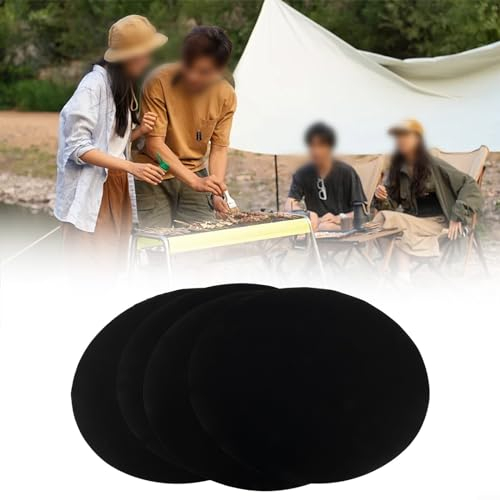 4 Stück Grillmatte, Grillmatten für Gasgrill, wiederverwendbar, nicht Grillmatten für Gasgrill für Elektro-, Gas-, Holzkohlegrills, 40 cm (rund)