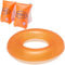 Salvagente Fluo Opaco da 76cm Colori Assortiti + Braccioli Arancioni 3/6Y - Accessori Mare e Piscina