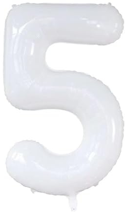 Palloncini gonfiabili da 81,3 cm, colore rosso, nero, oro, argento, rosa, numeri, compleanni, matrimoni, feste, palloncini gonfiabili, colore bianco-5