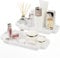 Yawinhe 2 Piezas Bandeja de Baño, Plato de Joyería, Organizadora Decorativa, para Pañuelos, Velas, Jabón, 30x12.5x2cm, Color Mármol Blanco